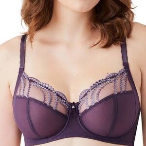 Wacoal Evocative Edge Purple Underwire Bra US 34G UK 34 F *like new*